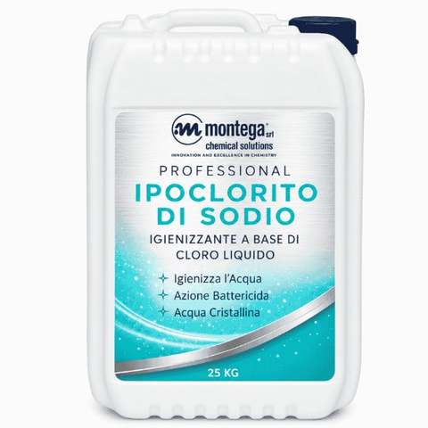 Piscine, Idromassaggi e Saune Igienizzante a base di Cloro Liquido – Ipoclorito di Sodio – 25kg
