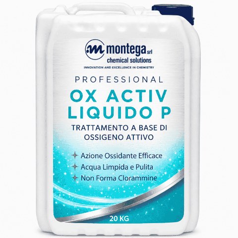 Trattamento a base di Ossigeno Attivo - Ox Activ Liquido P - 20kg Piscine, Idromassaggi e Saune Trattamento a base di Ossigeno Attivo – Ox Activ Liquido P – 20kg