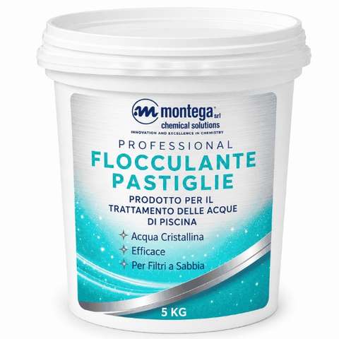 Piscine, Idromassaggi e Saune Chiarificante per Acqua Piscina – Flocculante Pastiglie gr100/200 – 5kg