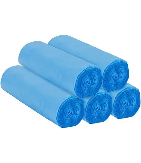 Sacchi a rotolo mis.55x70 o 72x110 con laccetto stella conf.15 colore blu